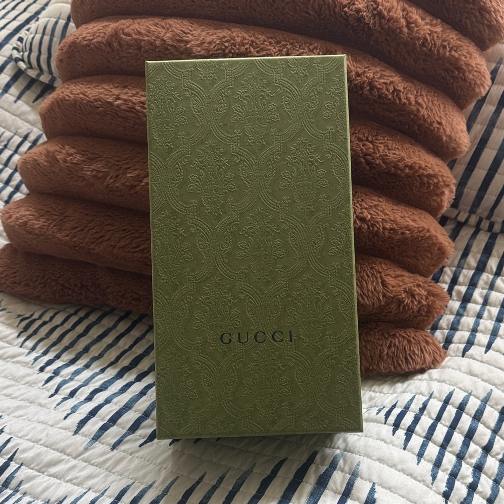 Gucci Olive Embossed Shoe Box